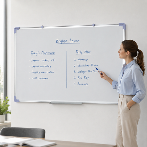Wall-mounted whiteboards